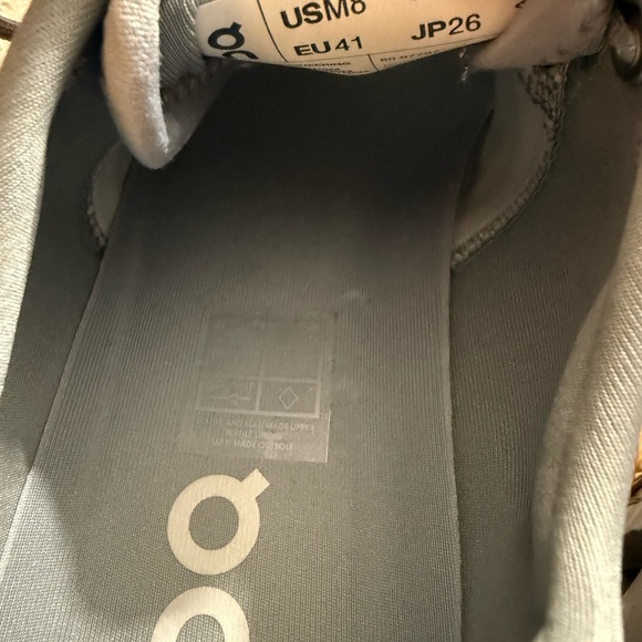 ON Running Cloud Sneakers in Light Grey Like New Men’s Size 8 - Picture 6 of 6